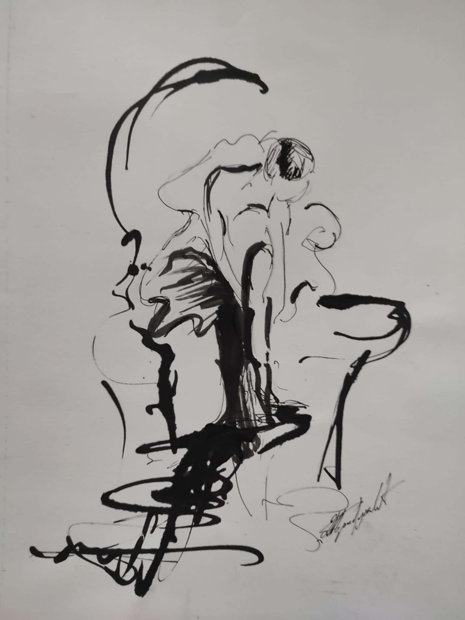 Ballerina, crtez 20*30 cm