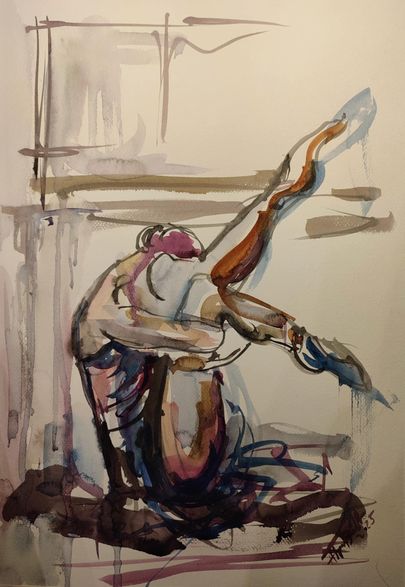 Ballerina, akvarel 30*40cm