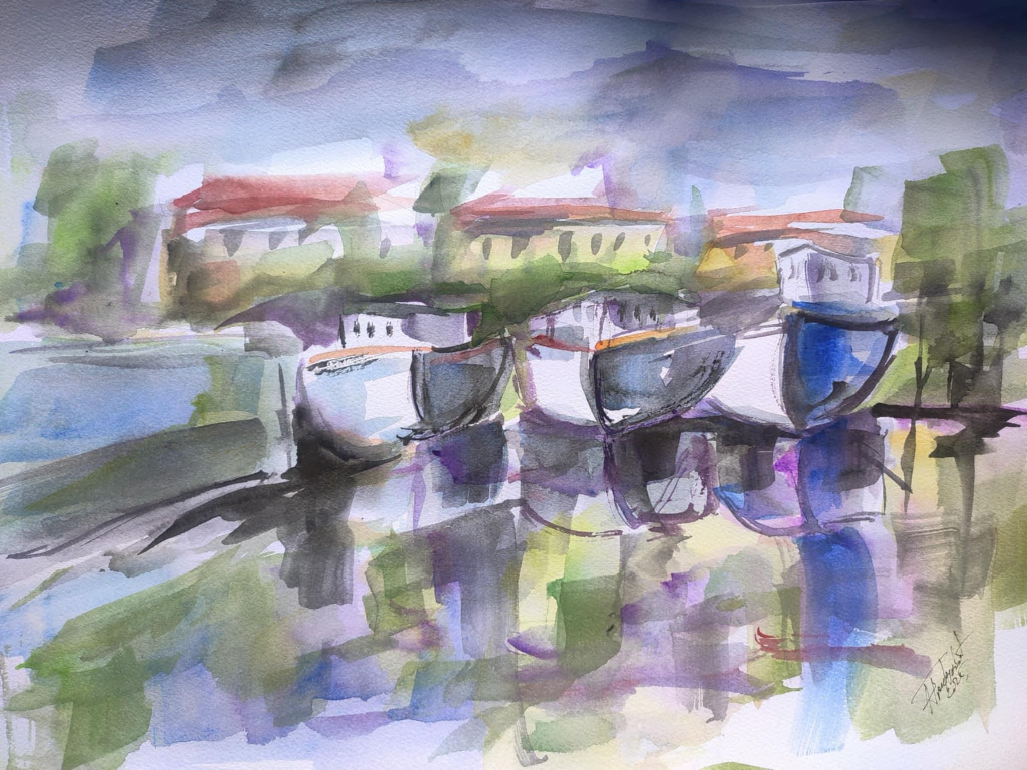 Luka, akvarel 30*40 cm