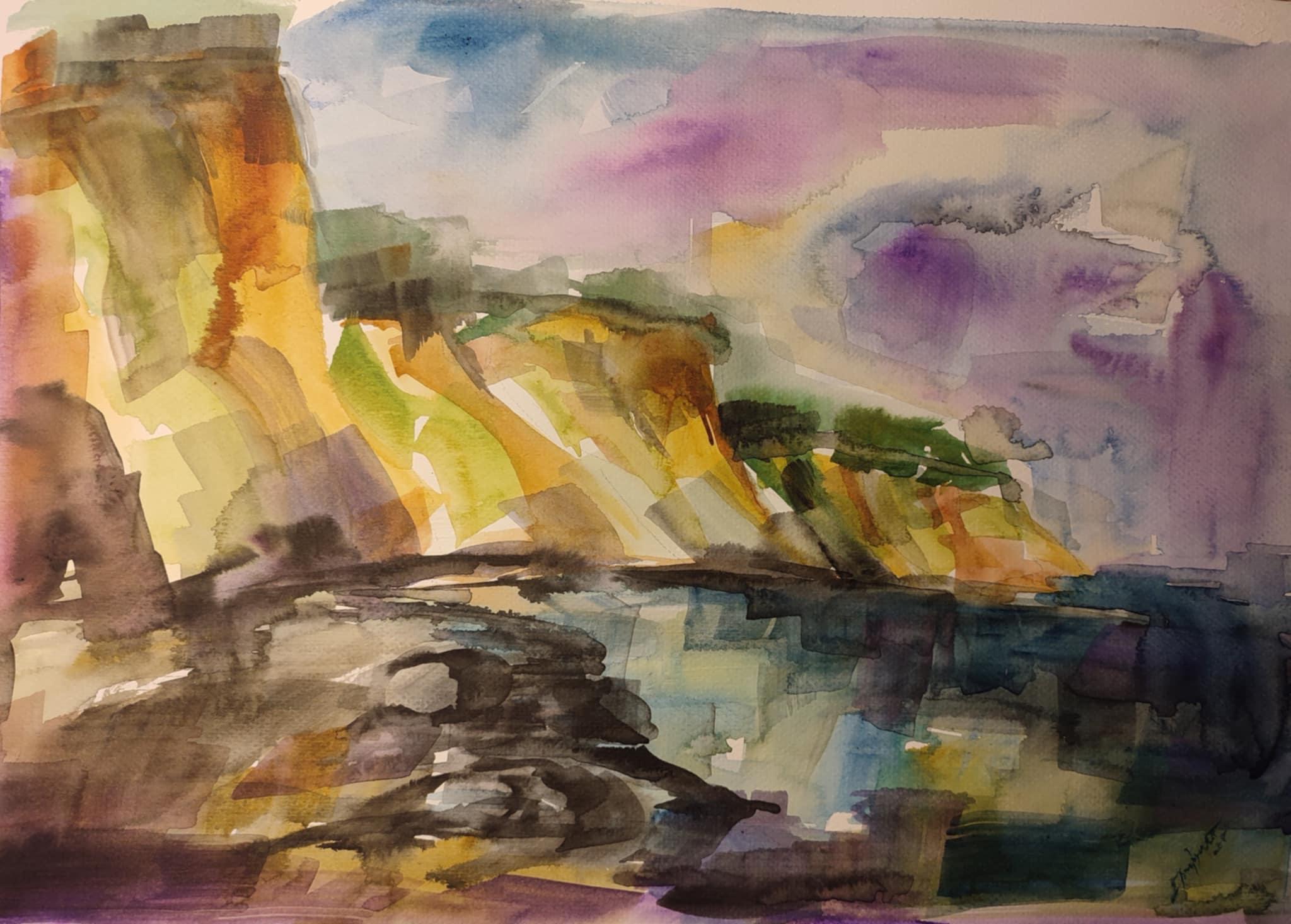 Litica na Rujnu, akvarel 30*40