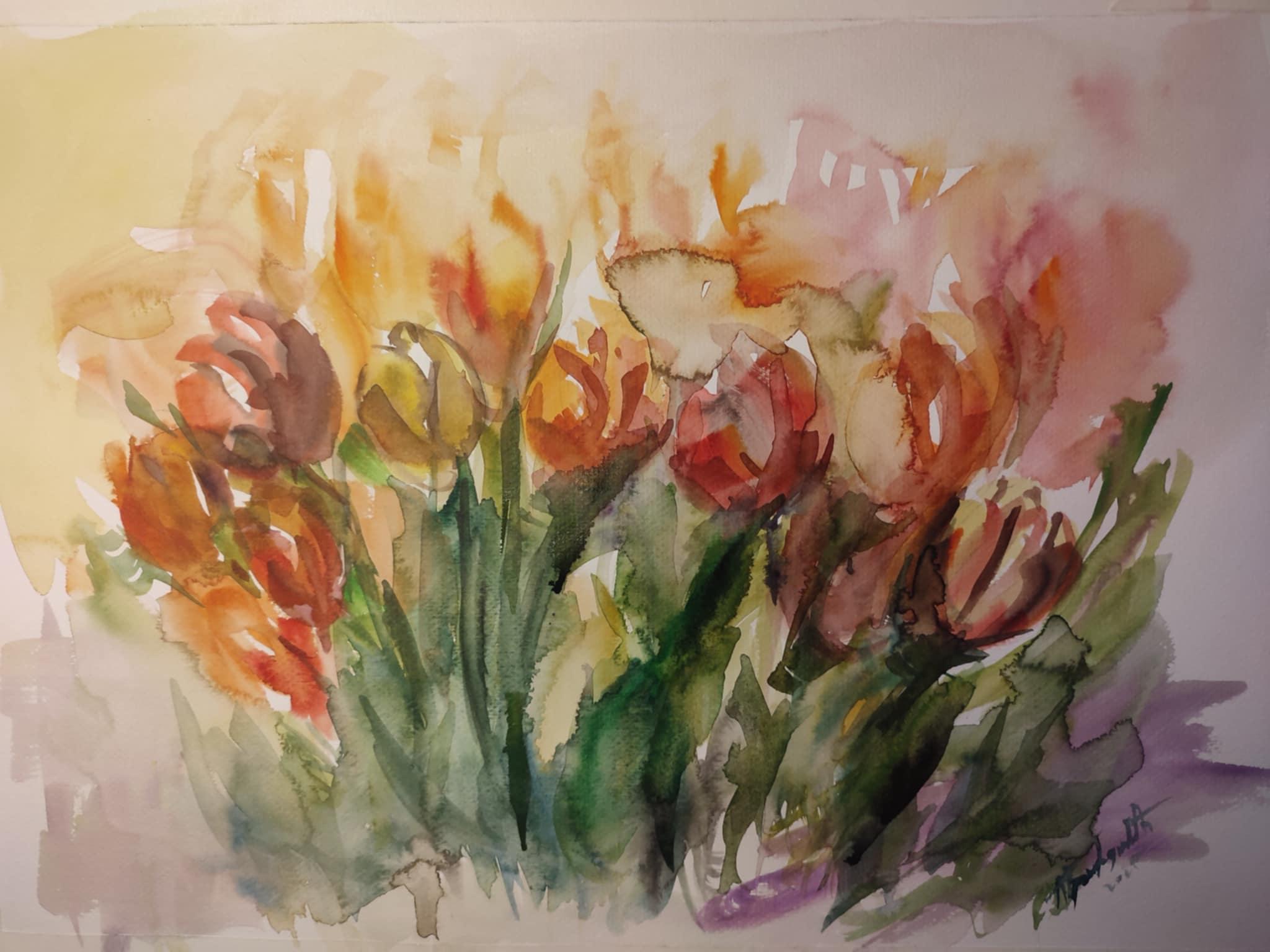 Lale, akvarel 30*40 cm